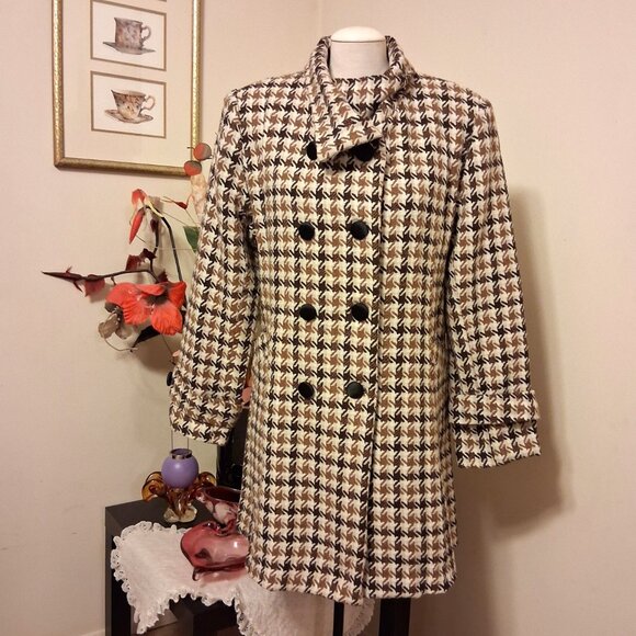 NEW Women’s Cream Brown Double-Breasted Lined Trench Coat Winter Outerwear 18 XL - Picture 5 of 10